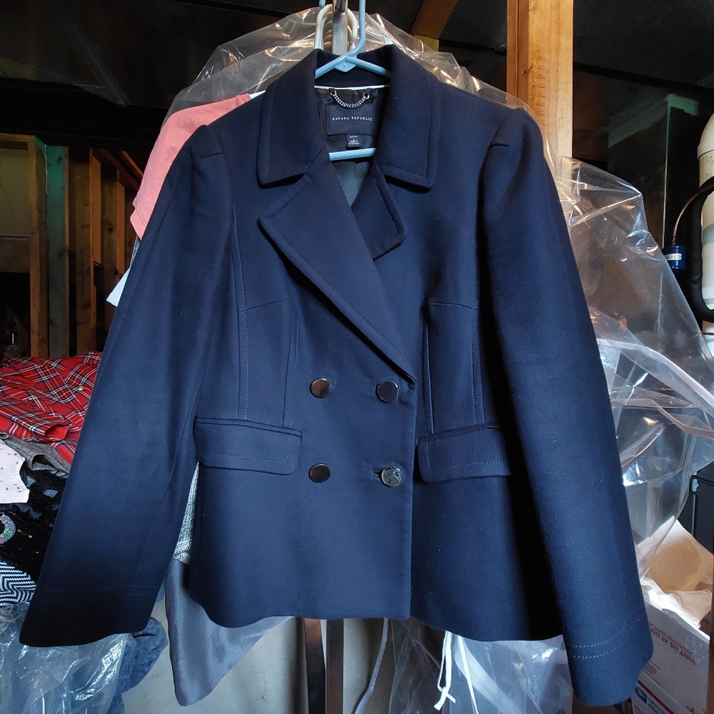 Banana Republic Black Blazer With Metal Buttons